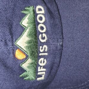 Life Is Good BLUE Latch Clip Baseball Cap O/S Adult